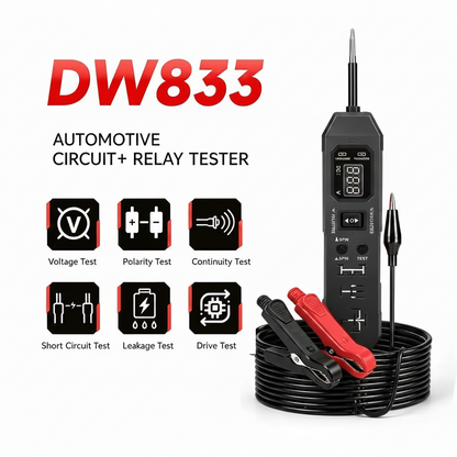 3-in-1 Automotive Circuit Tester – 12V/24V Voltage, Polarity & Continuity Tester