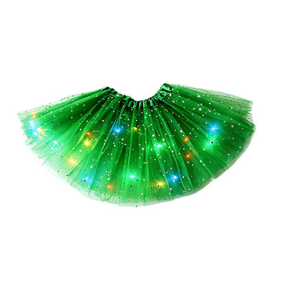 💃LED Sequin Tutu – Light Up the Party, Star Mesh Magic