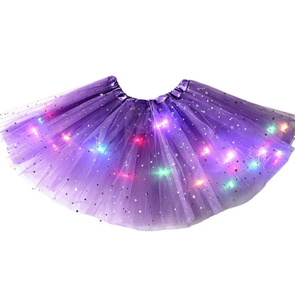 💃LED Sequin Tutu – Light Up the Party, Star Mesh Magic