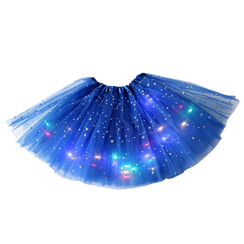 💃LED Sequin Tutu – Light Up the Party, Star Mesh Magic