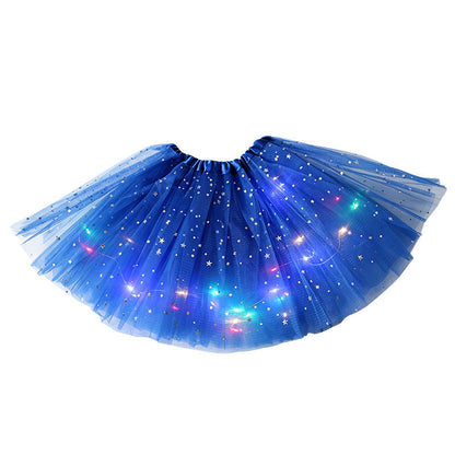 💃LED Sequin Tutu – Light Up the Party, Star Mesh Magic