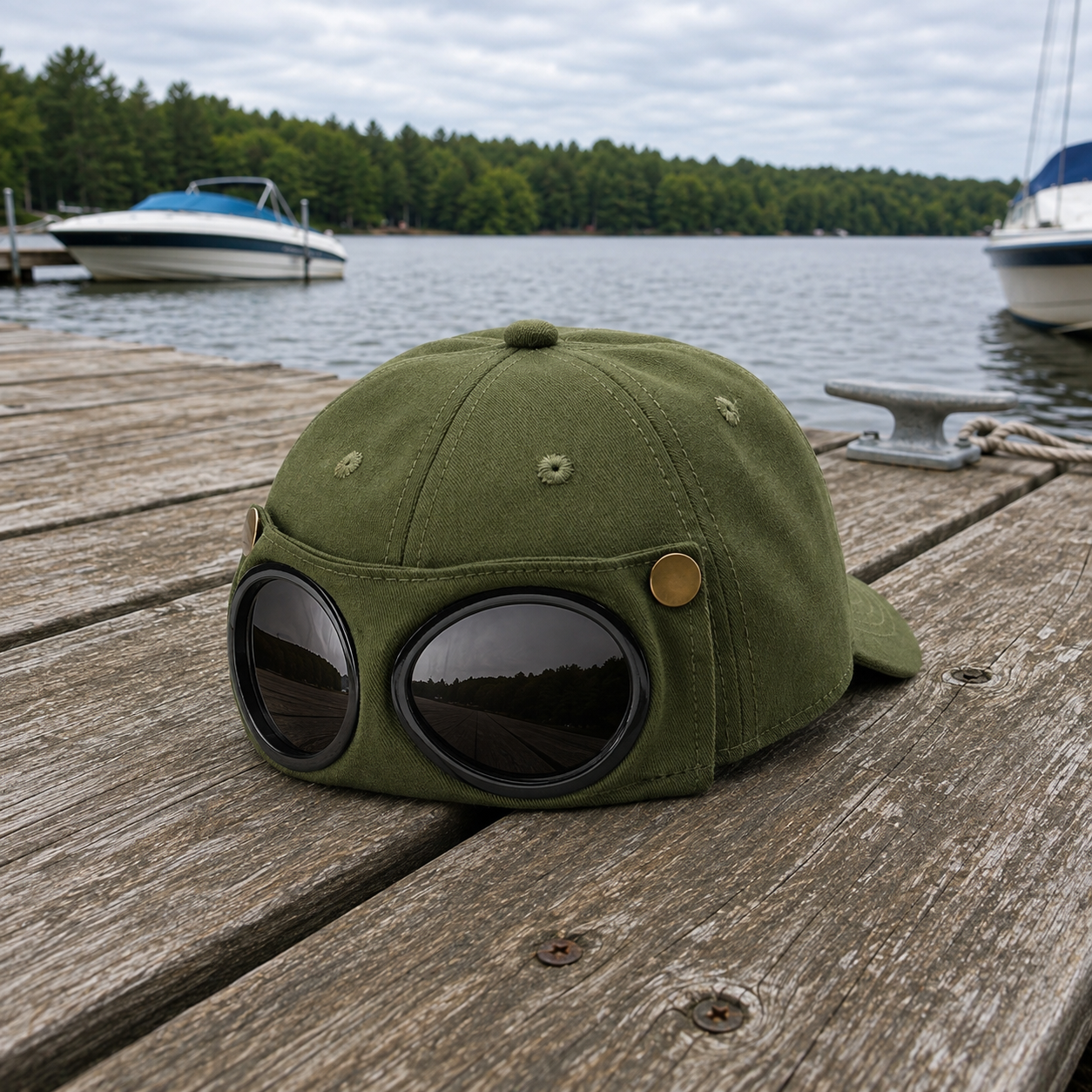🧢 Aviator Baseball Cap With Sunglasses