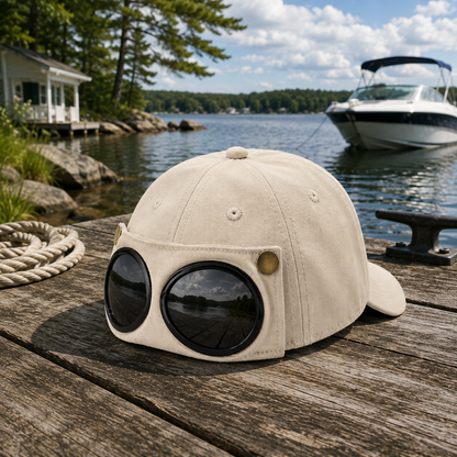 🧢 Aviator Baseball Cap With Sunglasses