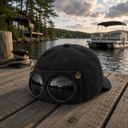 🧢 Aviator Baseball Cap With Sunglasses