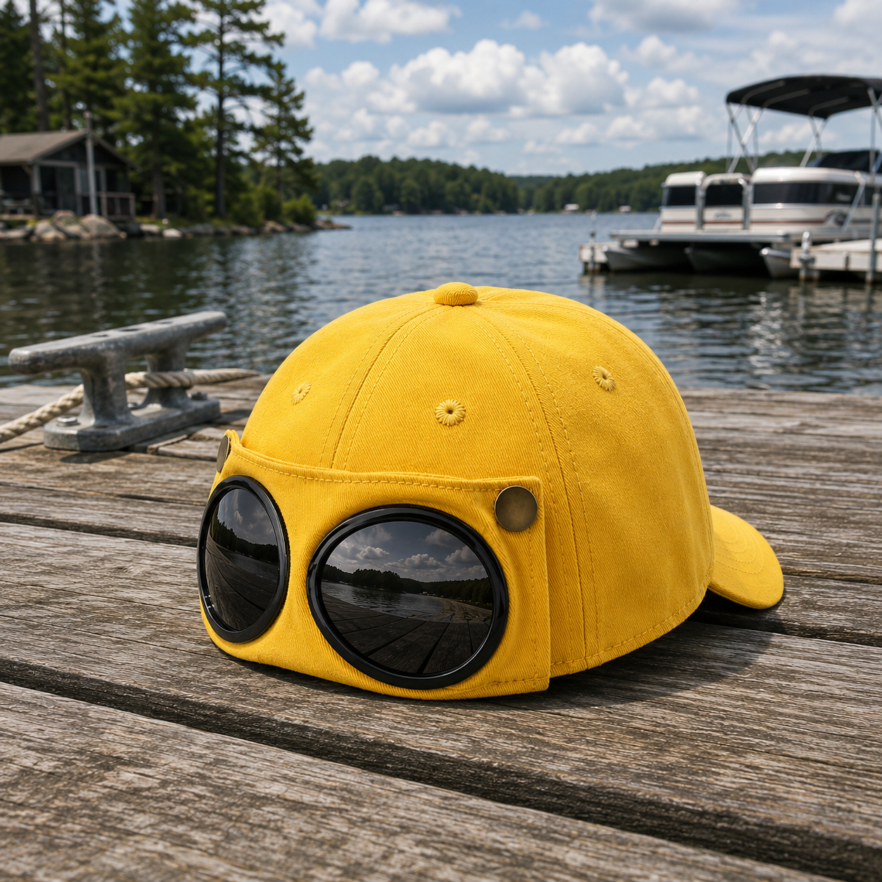 🧢 Aviator Baseball Cap With Sunglasses