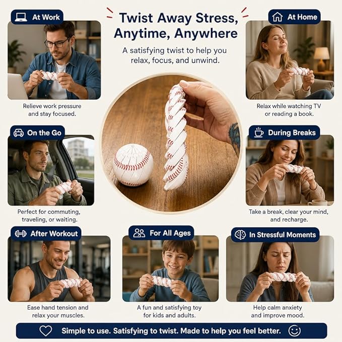 ⚾ Baseball Fidget Ball Toy