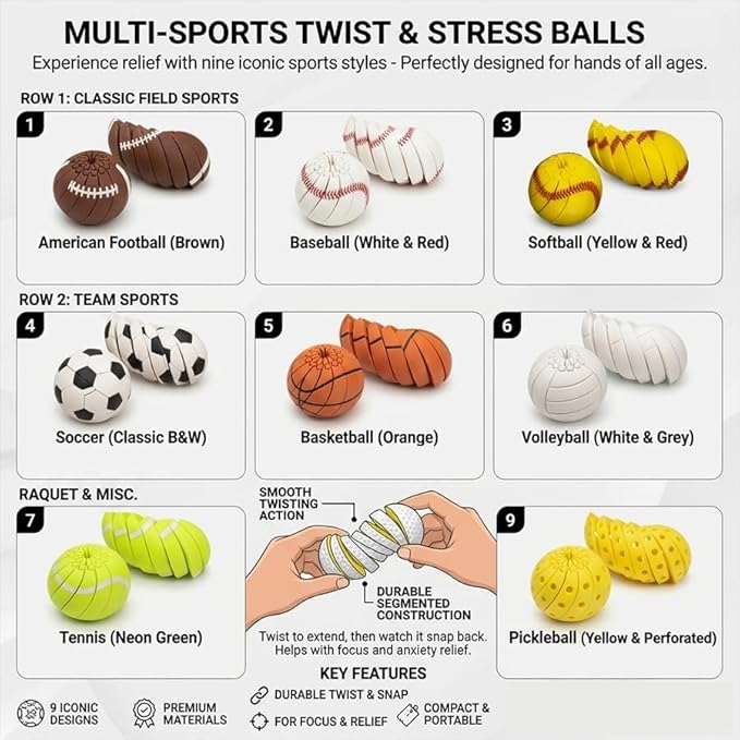 ⚾ Baseball Fidget Ball Toy