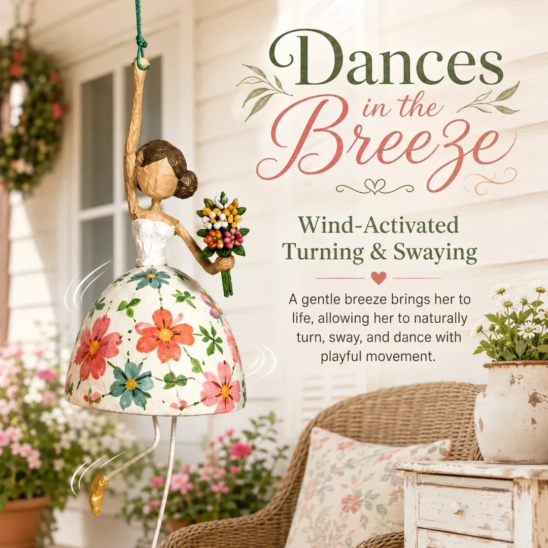 🌸 Let Your Space Dance — Whimsical Dancing Lady Hanging Ornament