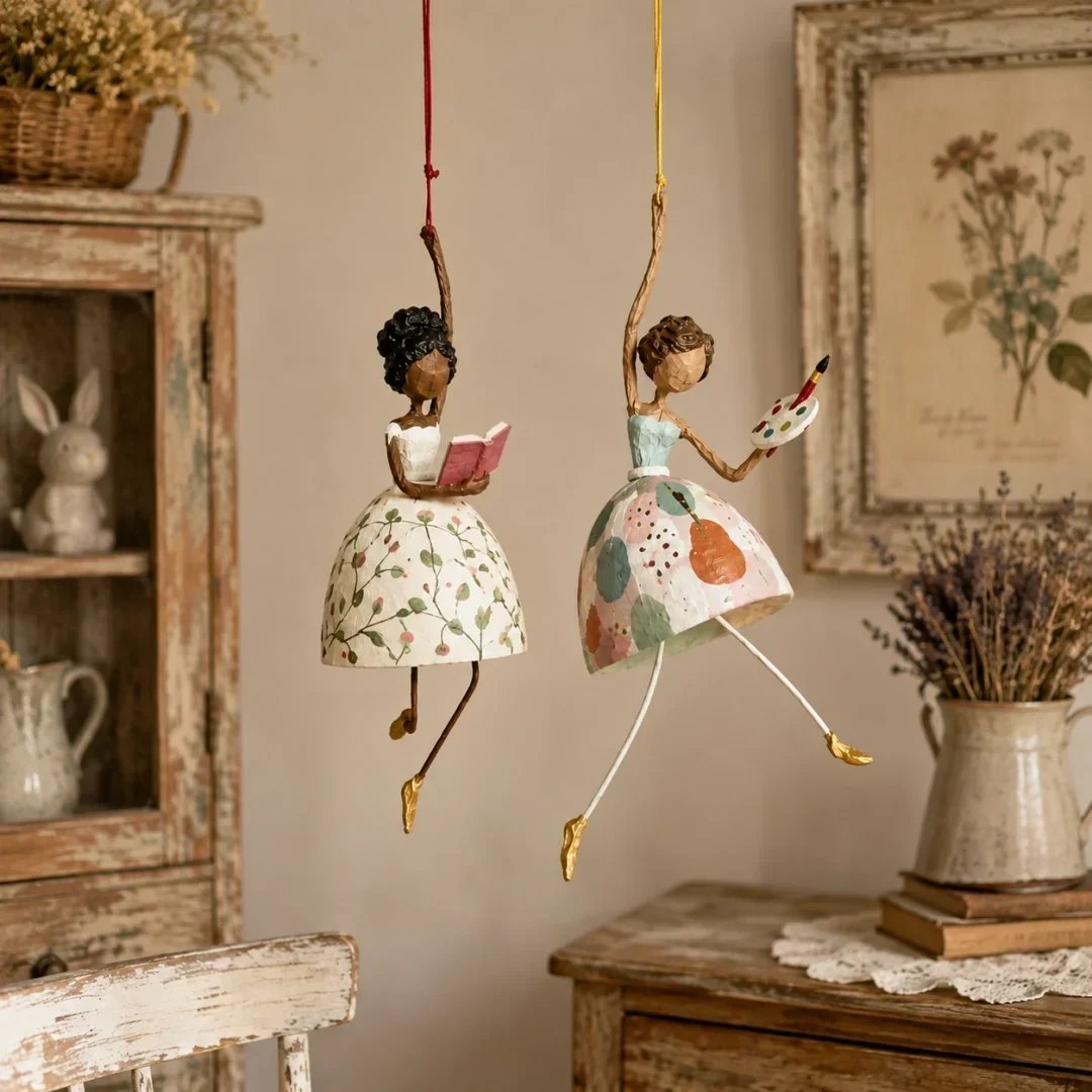 🌸 Let Your Space Dance — Whimsical Dancing Lady Hanging Ornament