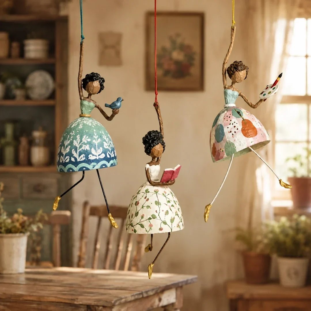 🌸 Let Your Space Dance — Whimsical Dancing Lady Hanging Ornament