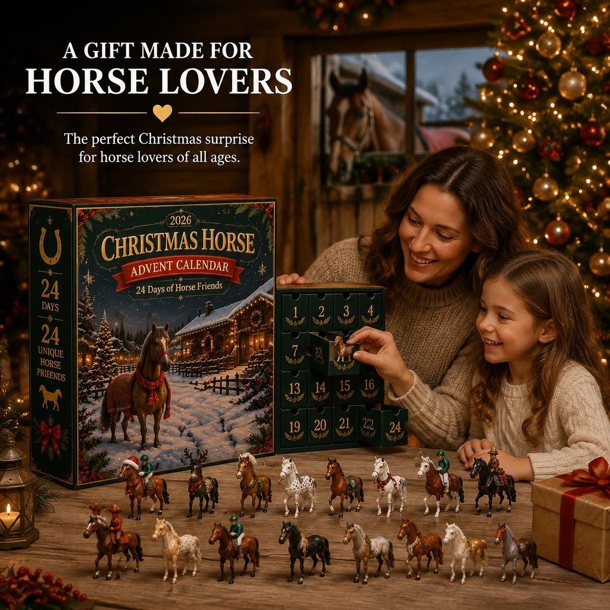 🐴 Christmas Horse Advent Calendar--24 Days of Horse Friends & Holiday Memories