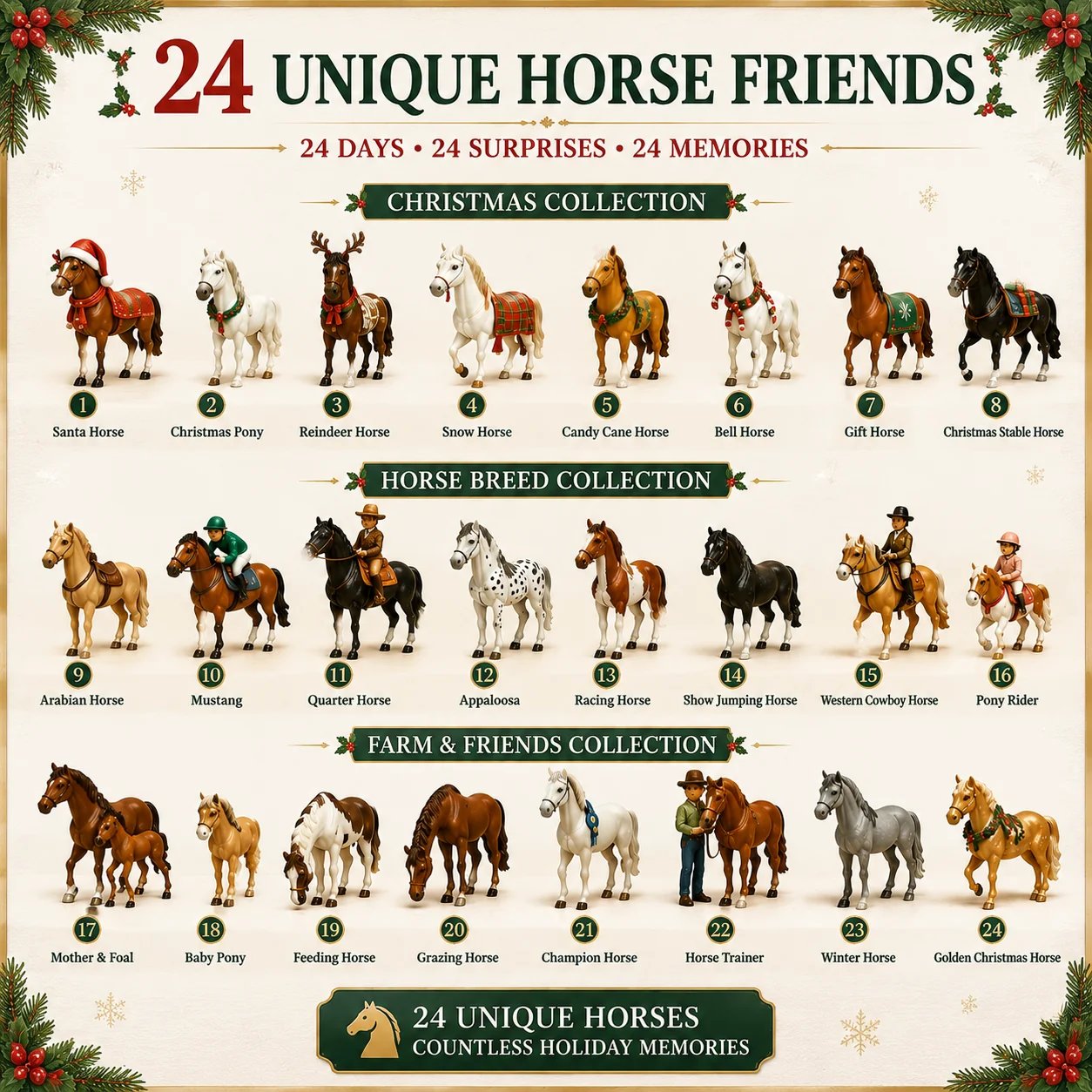 🐴 Christmas Horse Advent Calendar--24 Days of Horse Friends & Holiday Memories