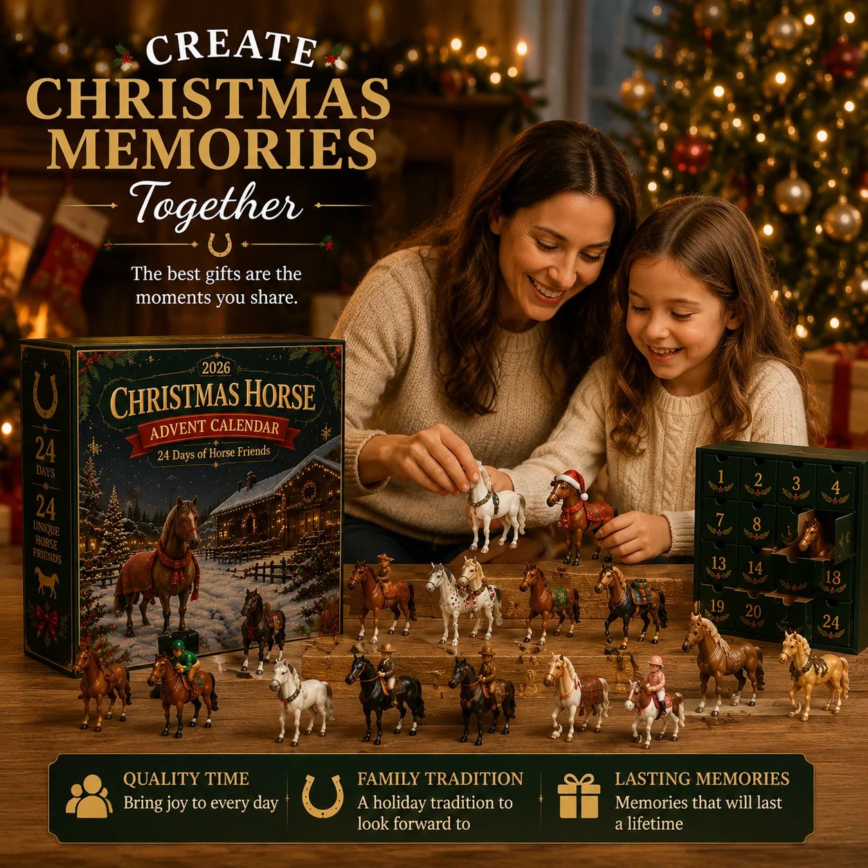 🐴 Christmas Horse Advent Calendar--24 Days of Horse Friends & Holiday Memories