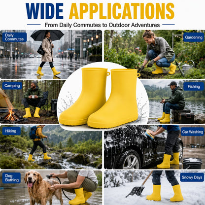 🌧️Stop Soaked Sneakers! Heavy-Duty Rain Shoe Covers – Anti-Slip & Fold Into Your Bag