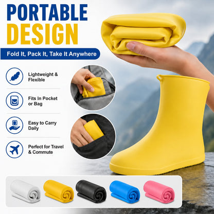 🌧️Stop Soaked Sneakers! Heavy-Duty Rain Shoe Covers – Anti-Slip & Fold Into Your Bag