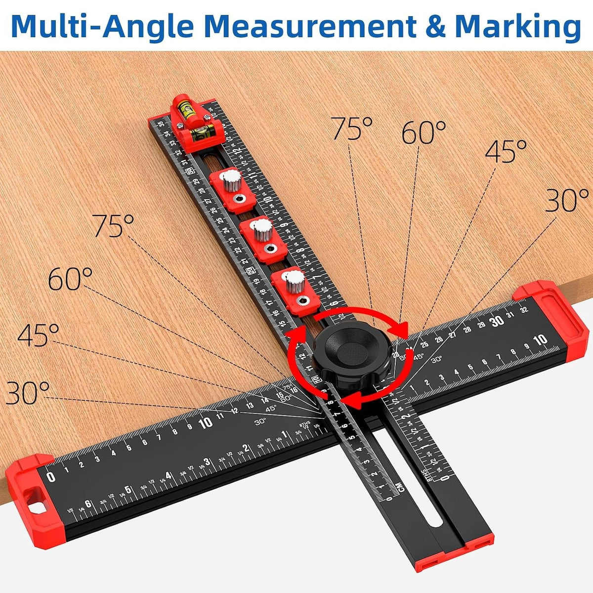 🛠️📐 Multifunctional T-Square Ruler