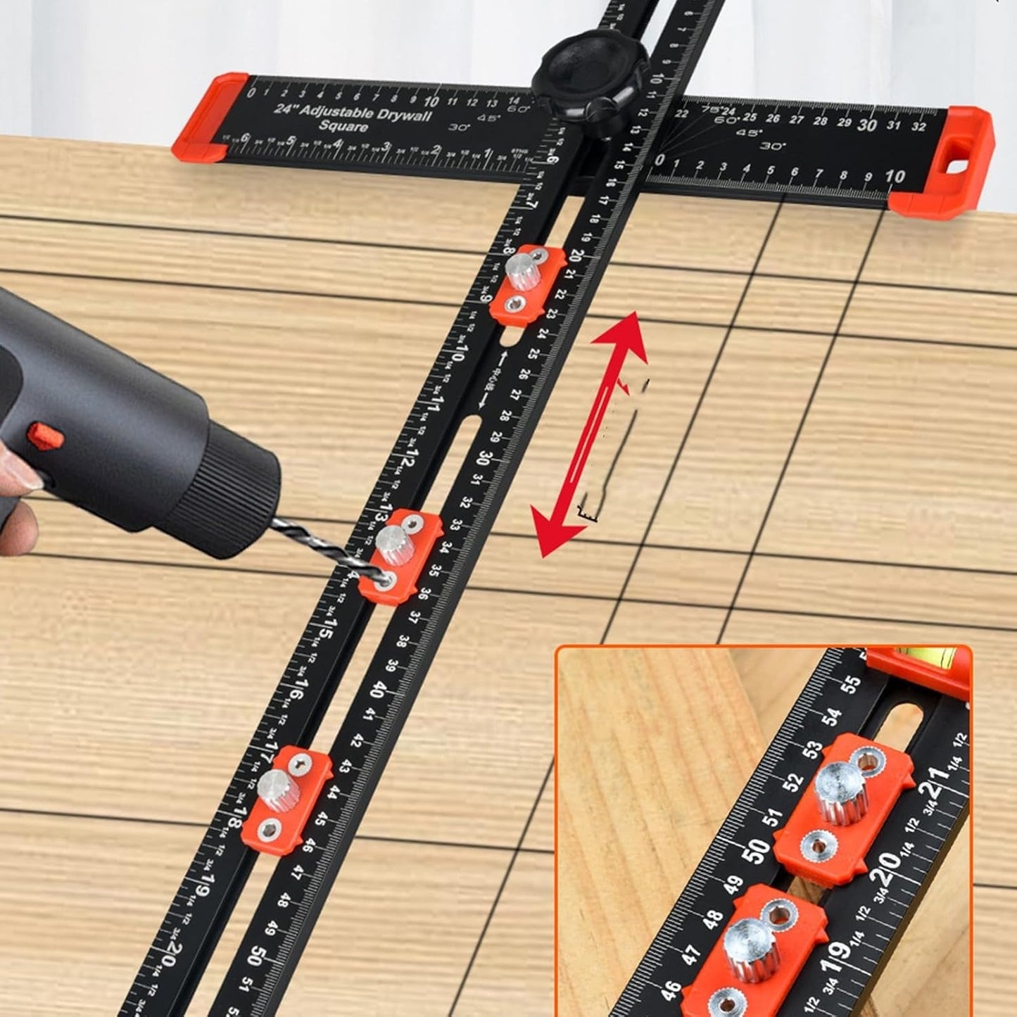 🛠️📐 Multifunctional T-Square Ruler