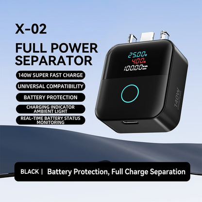 🔋🔌 140W Type-C Physical-Disconnect Battery Guard – Smart Auto Power Cut-Off