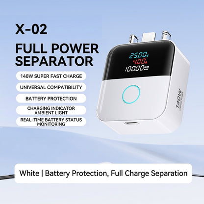 🔋🔌 140W Type-C Physical-Disconnect Battery Guard – Smart Auto Power Cut-Off