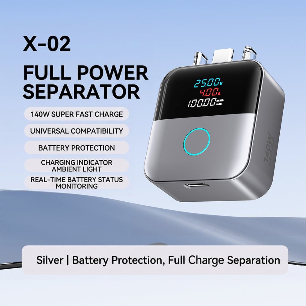🔋🔌 140W Type-C Physical-Disconnect Battery Guard – Smart Auto Power Cut-Off