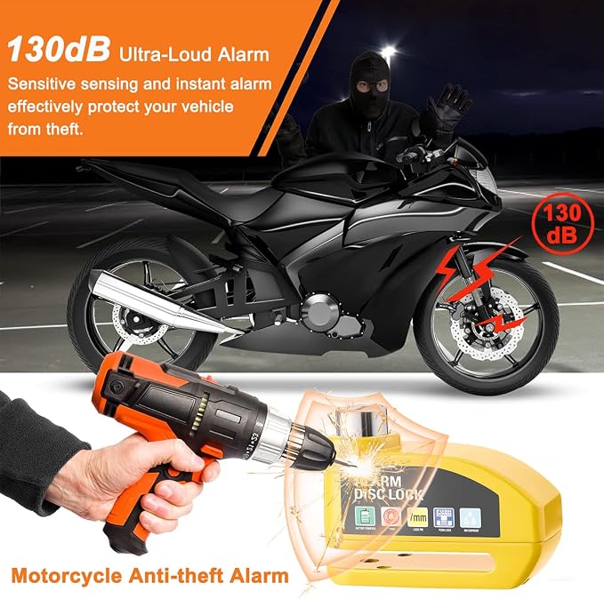 🔒High Sales 2026 130dB Motorcycle Disc Brake Lock Alarm