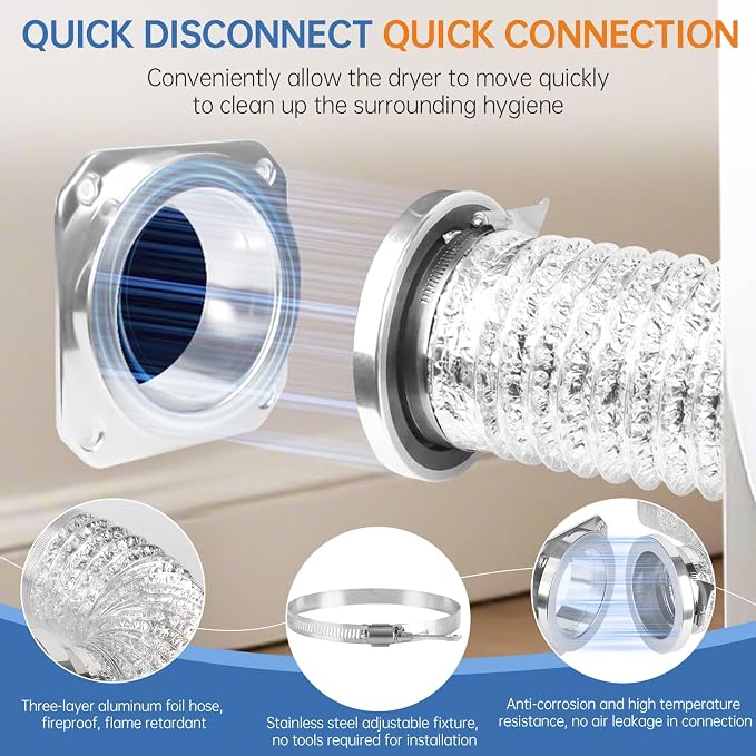 🔧Dryer Vent Coupling Connector Kit