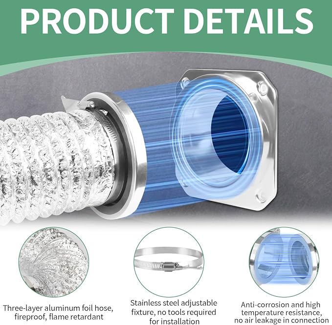 🔧Dryer Vent Coupling Connector Kit