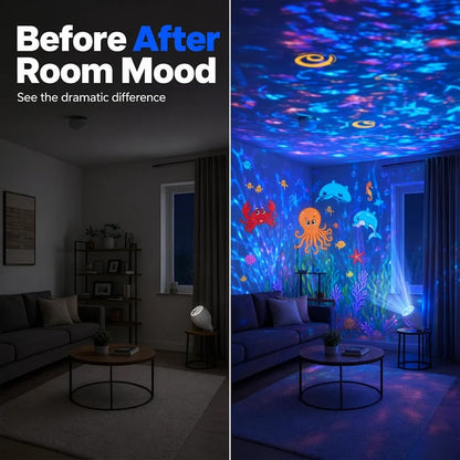 🎄💡 Rotating Christmas Projector Bulb | 16 Patterns