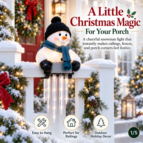⛄ WinterGlow Snowman Icicle Light Decor