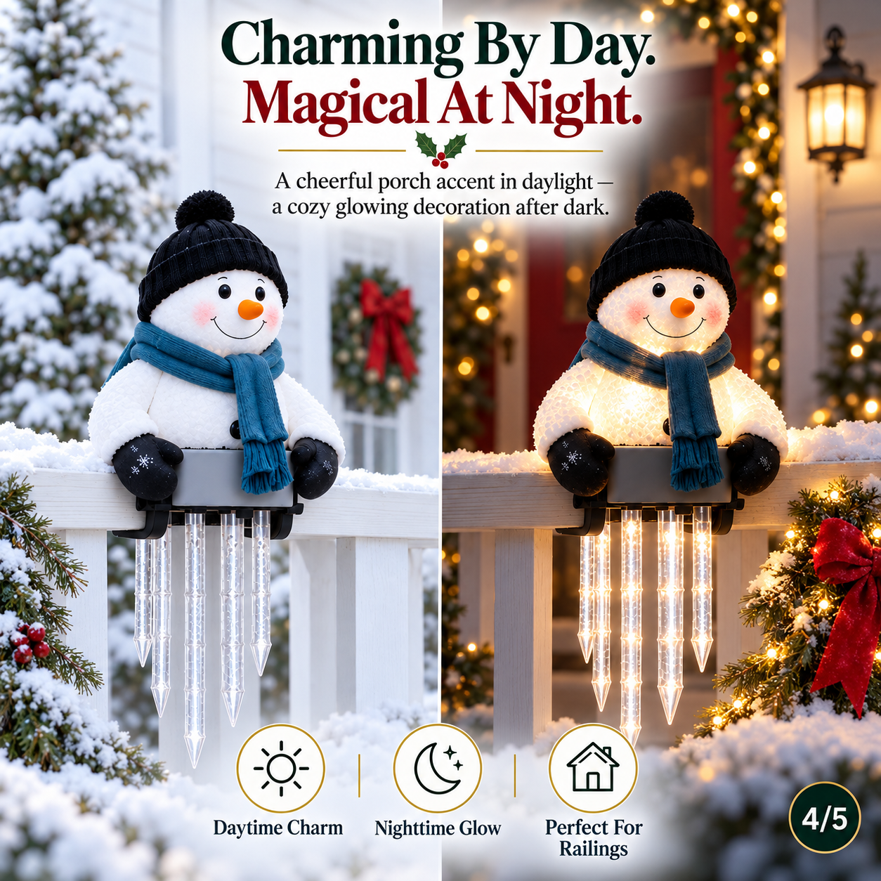 ⛄ WinterGlow Snowman Icicle Light Decor