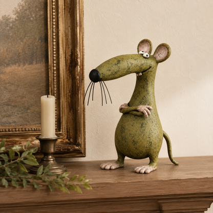 🧡 Whimsical Vintage Mouse & Cat Figurine