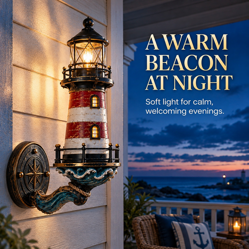 🌊 Vintage Coastal Lighthouse Wall Light