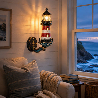 🌊 Vintage Coastal Lighthouse Wall Light