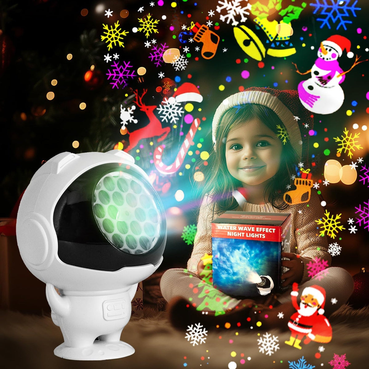 🧑‍🚀Astronaut-themed Christmas Projector Lights Indoor/Outdoor
