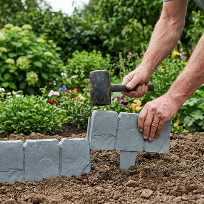 🌿✨ Faux Stone Garden Edging Border