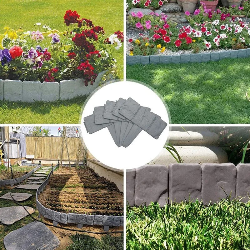 🌿✨ Faux Stone Garden Edging Border