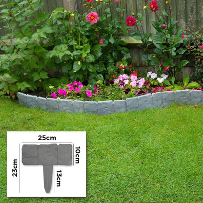 🌿✨ Faux Stone Garden Edging Border