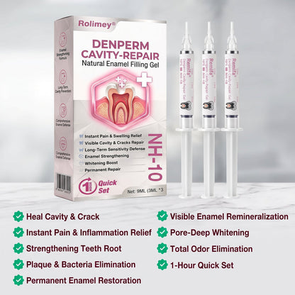 Rolimey® DenPerm Natural Enamel Restoration Gel – Cavity & Micro-Crack Repair