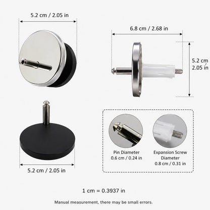 🔩 2 Counts, Universal Toilet Seat Expansion Screw Bolts, Thickened Stainless Steel