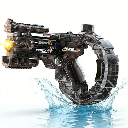 dht™⭐Automatic Squirt Water Gun Blaster with 32ft Long Range✨LED Light-Up Water Pistol with Rechargeable Battery