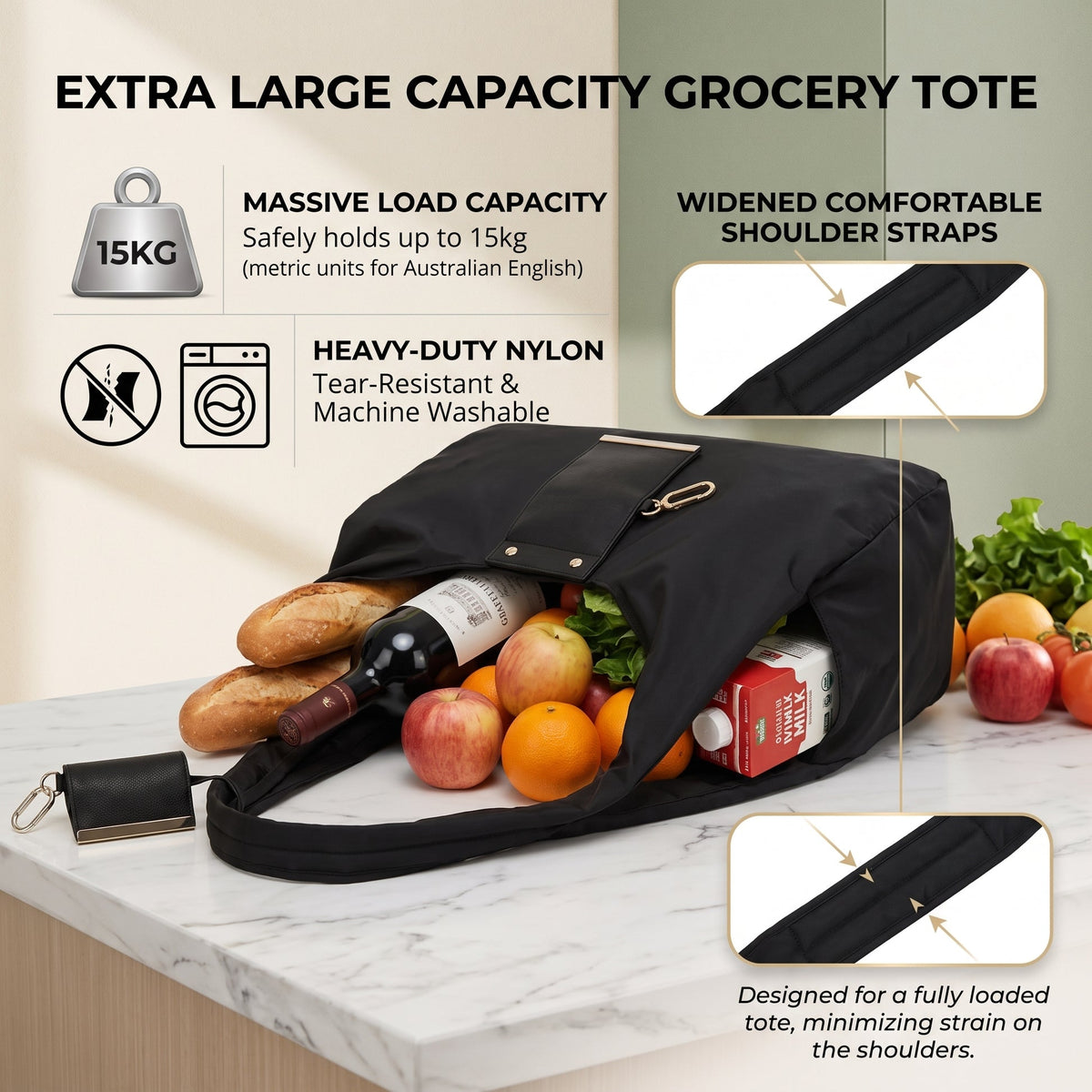 dht™⭐Foldable Keychain Shopping Tote Bag