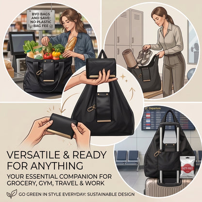 dht™⭐Foldable Keychain Shopping Tote Bag