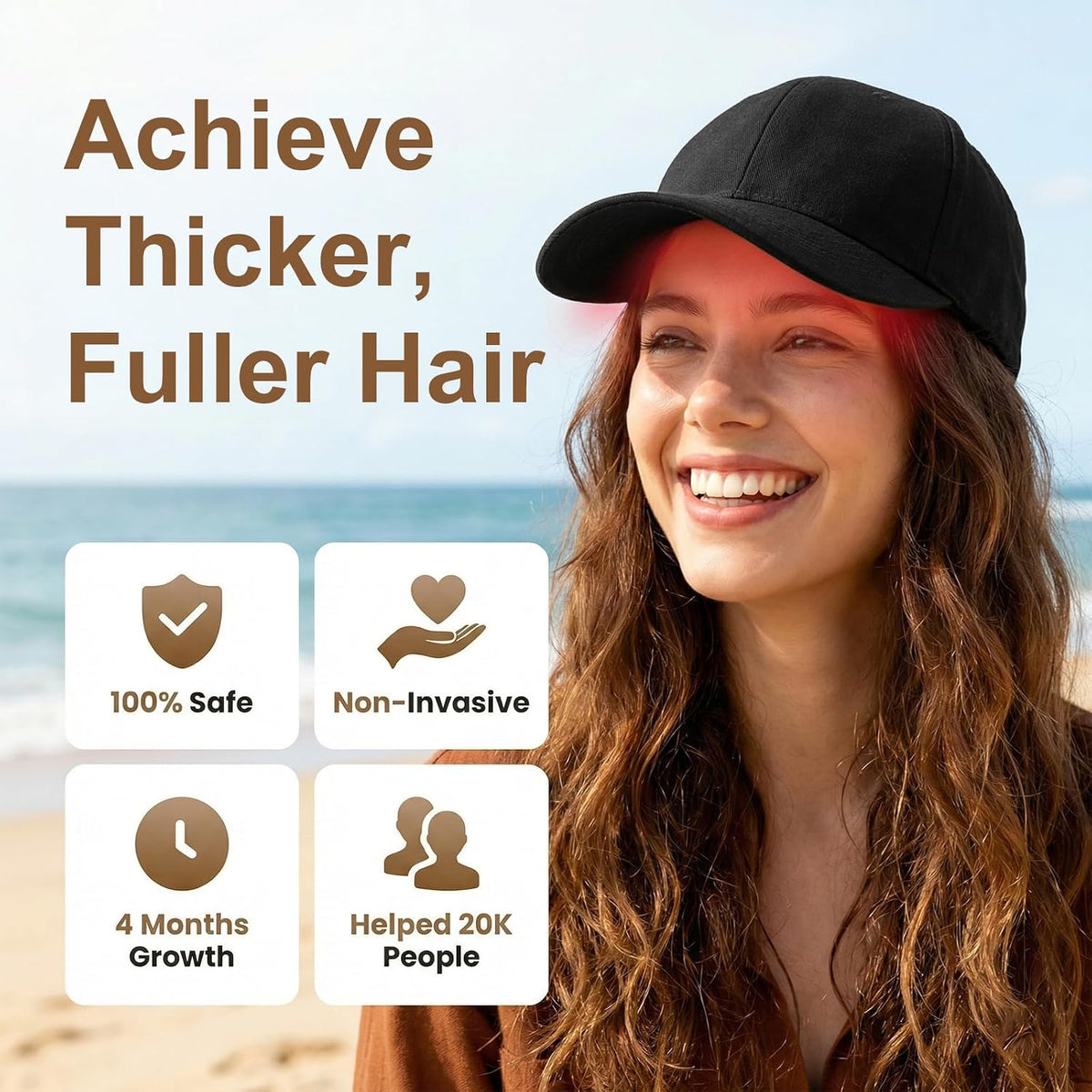 dht™⭐Regrow Thicker Hair Red Light Therapy Hair Cap