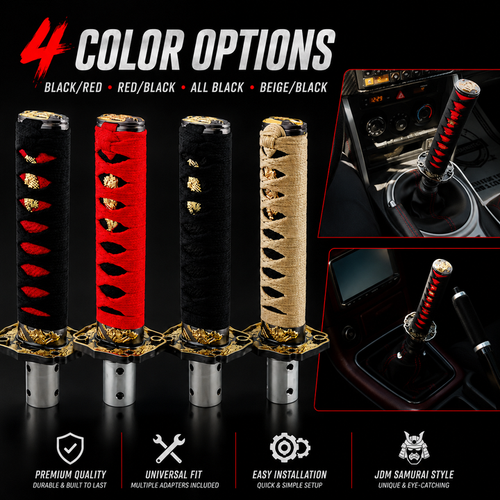 dht™⭐Samurai Katana Shift Knob🚗Personalised Gear Shifter Handle for All Cars