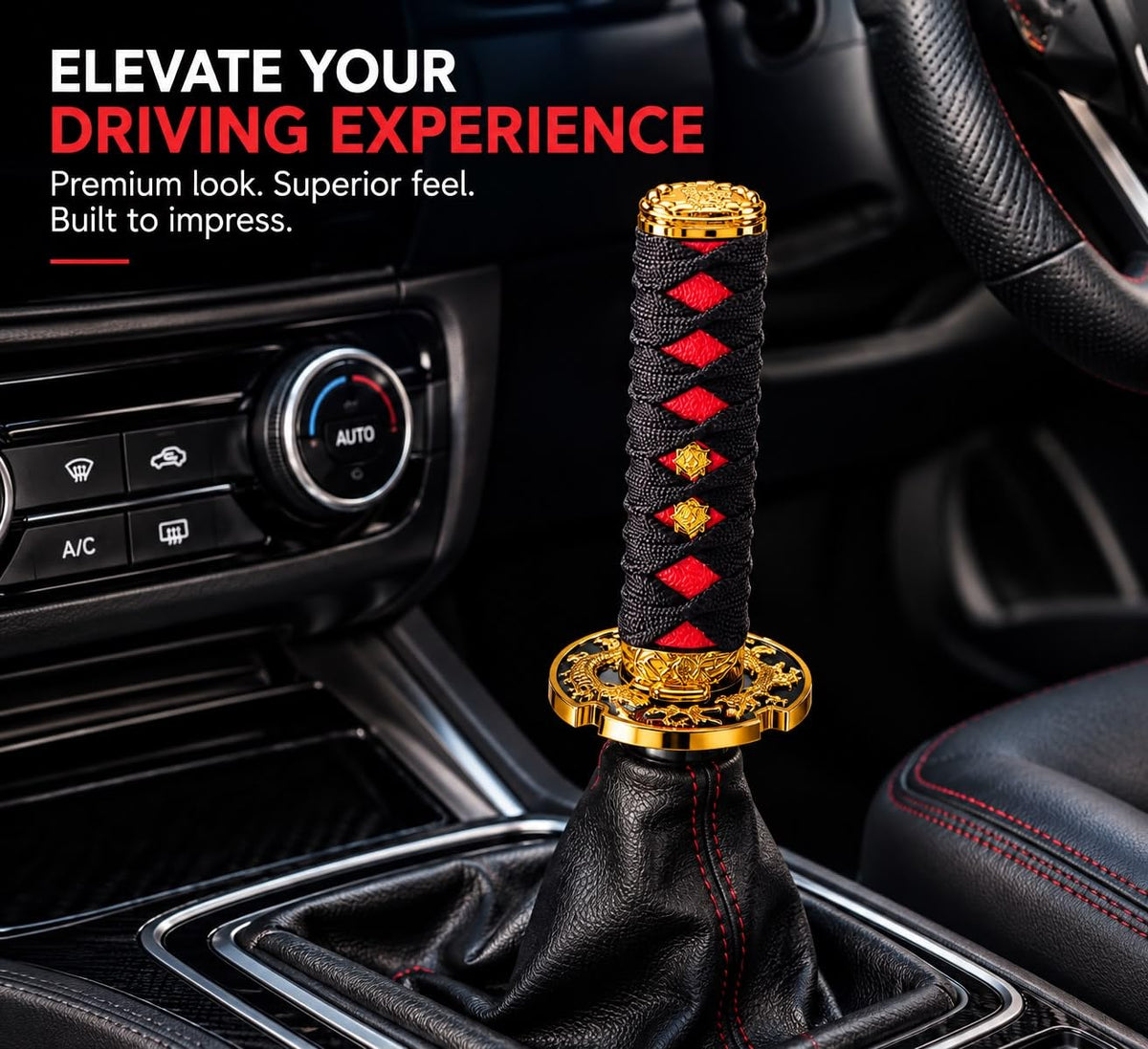 dht™⭐Samurai Katana Shift Knob🚗Personalised Gear Shifter Handle for All Cars