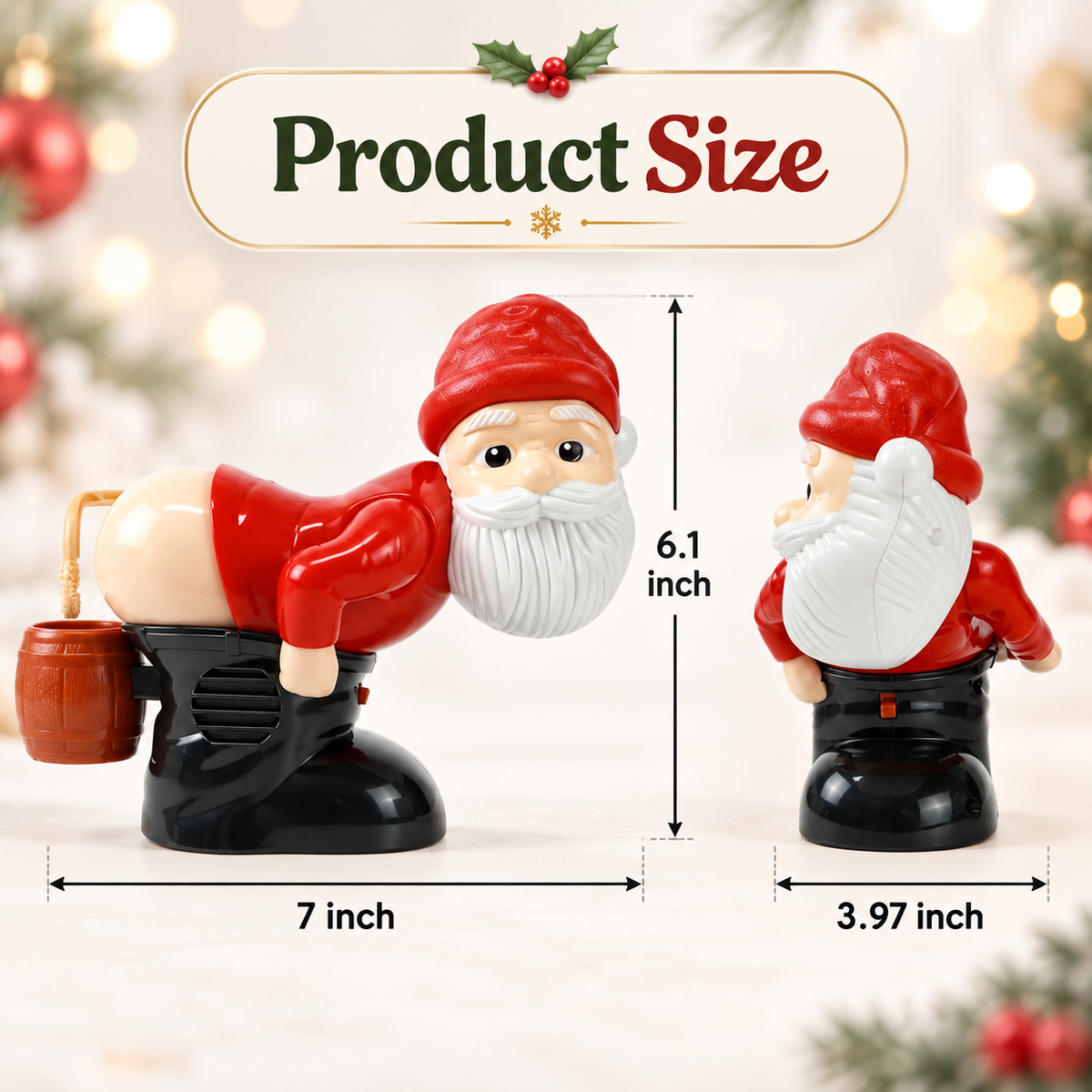 🎅Christmas Santa Claus Bubble Machine Toy – Automatic Bubble Blower for Kids