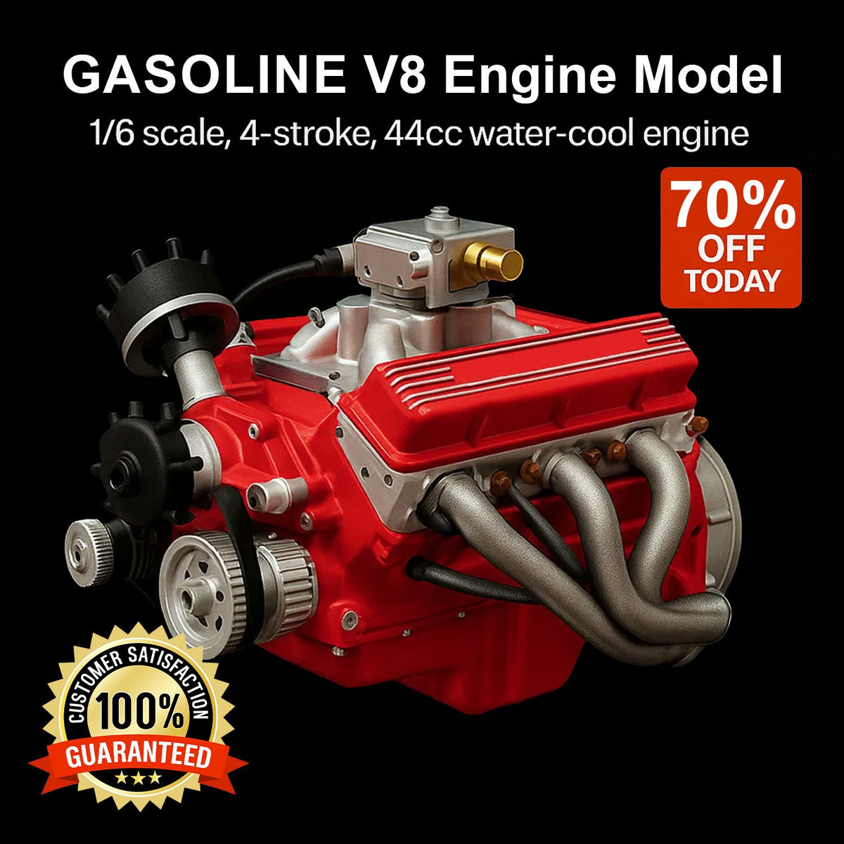 ⚙️GasOline OHV V8 Small Block Engine Model Kits