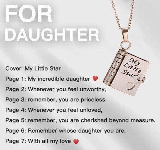 📒For Granddaughter and daughter - The Most Beautiful Chapter Book Necklace
