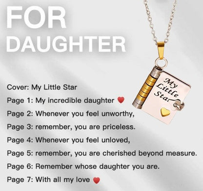 📒For Granddaughter and daughter - The Most Beautiful Chapter Book Necklace