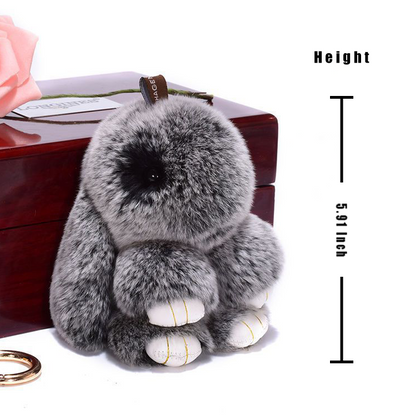 Handmade Plush Bunny Keychain